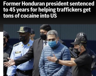 洪都拉斯前总统在美国被判45年监禁